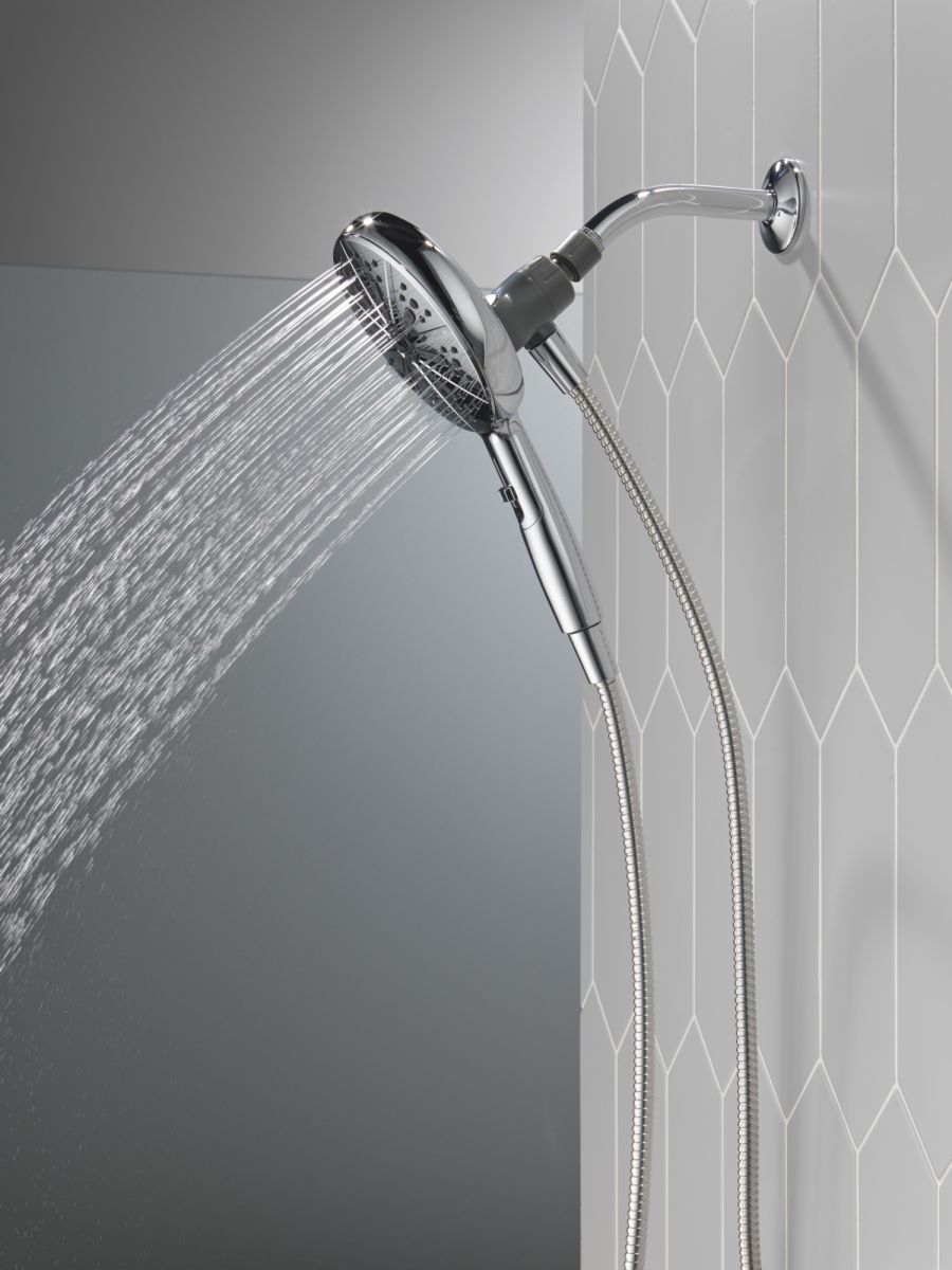 DELTA Universal Showering Components 6-Setting SureDock Magnetic Hand Shower — Chrome