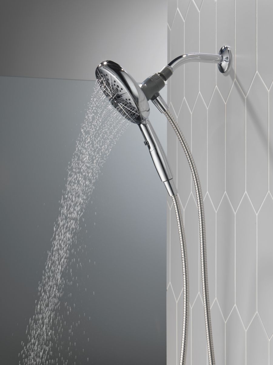 DELTA Universal Showering Components 6-Setting SureDock Magnetic Hand Shower — Chrome