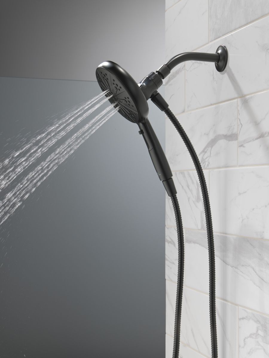 DELTA Universal Showering Components 6-Setting SureDock Magnetic Hand Shower — Matte Black