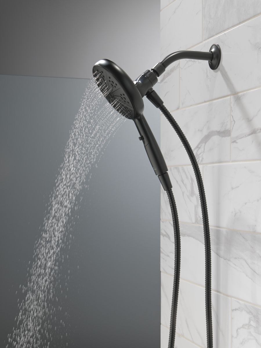 DELTA Universal Showering Components 6-Setting SureDock Magnetic Hand Shower — Matte Black