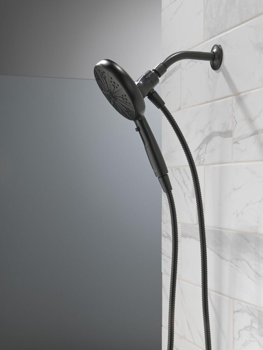 DELTA Universal Showering Components 6-Setting SureDock Magnetic Hand Shower — Matte Black