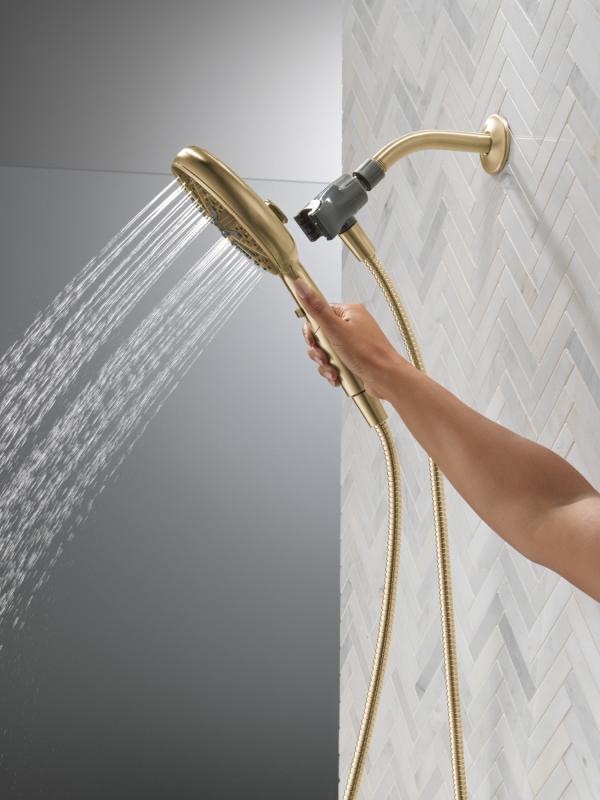 DELTA Universal Showering Components 6-Setting SureDock Magnetic Hand Shower — Champagne Bronze