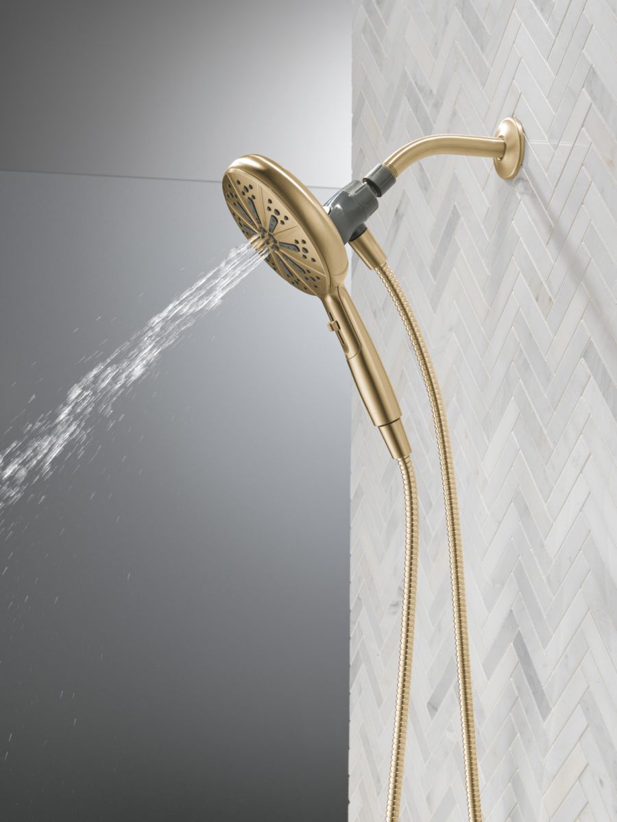 DELTA Universal Showering Components 6-Setting SureDock Magnetic Hand Shower — Champagne Bronze