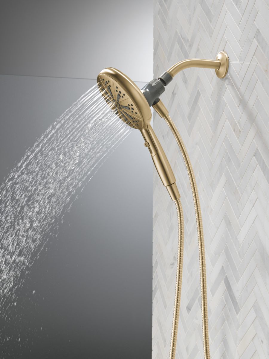 DELTA Universal Showering Components 6-Setting SureDock Magnetic Hand Shower — Champagne Bronze