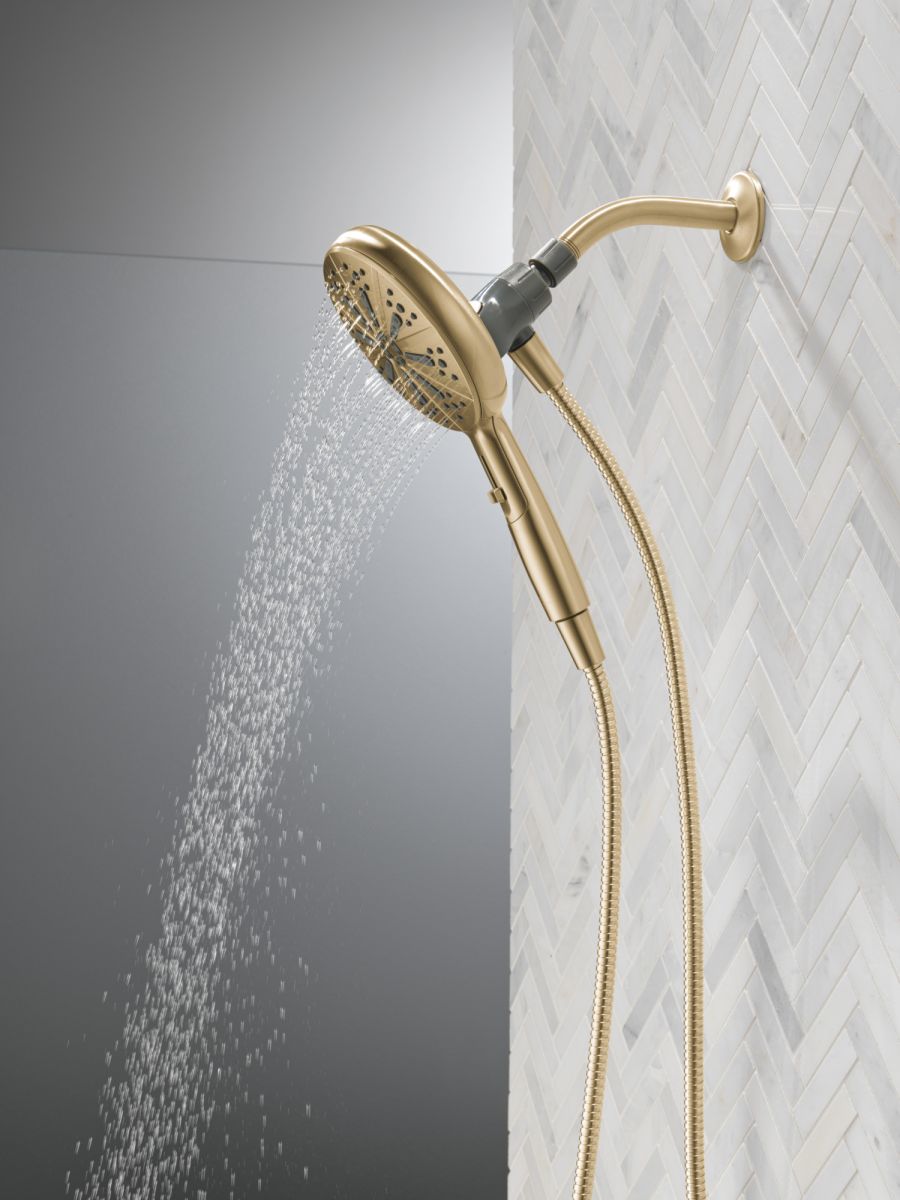 DELTA Universal Showering Components 6-Setting SureDock Magnetic Hand Shower — Champagne Bronze
