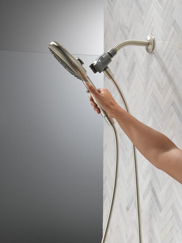 DELTA Universal Showering Components 6-Setting SureDock Magnetic Hand Shower — Spotshield Brushed Nickel