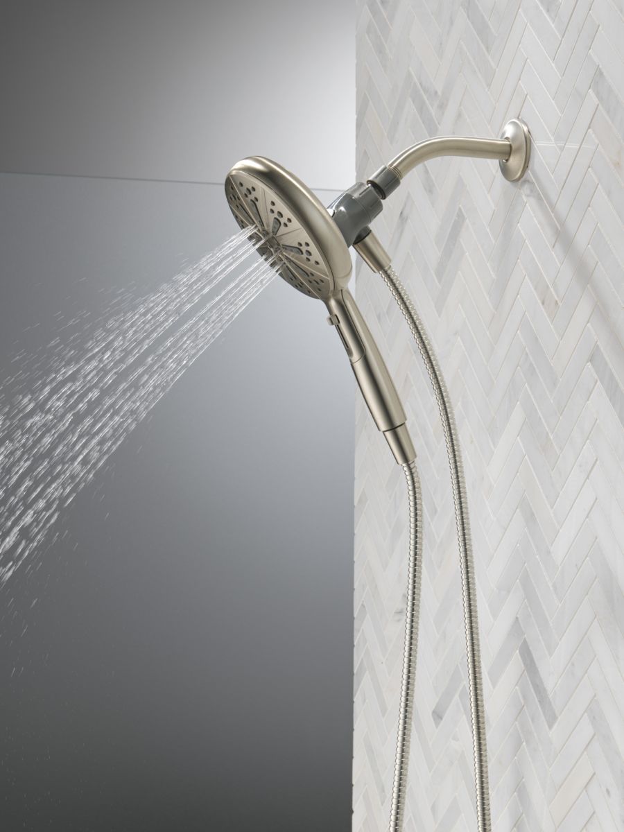 DELTA Universal Showering Components 6-Setting SureDock Magnetic Hand Shower — Spotshield Brushed Nickel
