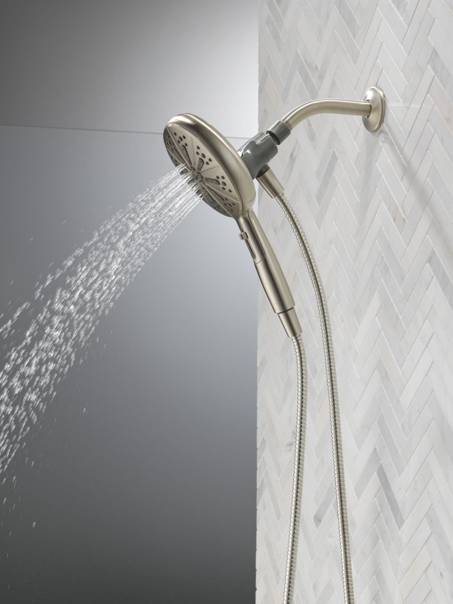 DELTA Universal Showering Components 6-Setting SureDock Magnetic Hand Shower — Spotshield Brushed Nickel