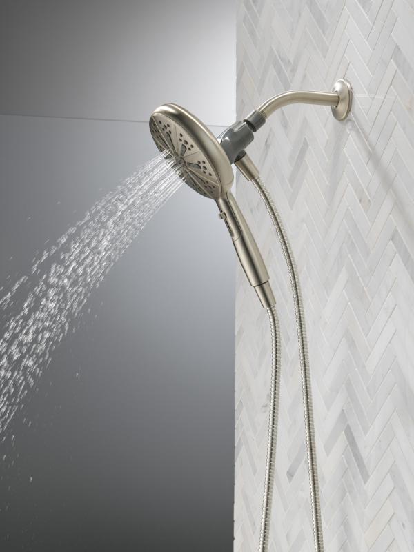 DELTA Universal Showering Components 6-Setting SureDock Magnetic Hand Shower — Spotshield Brushed Nickel