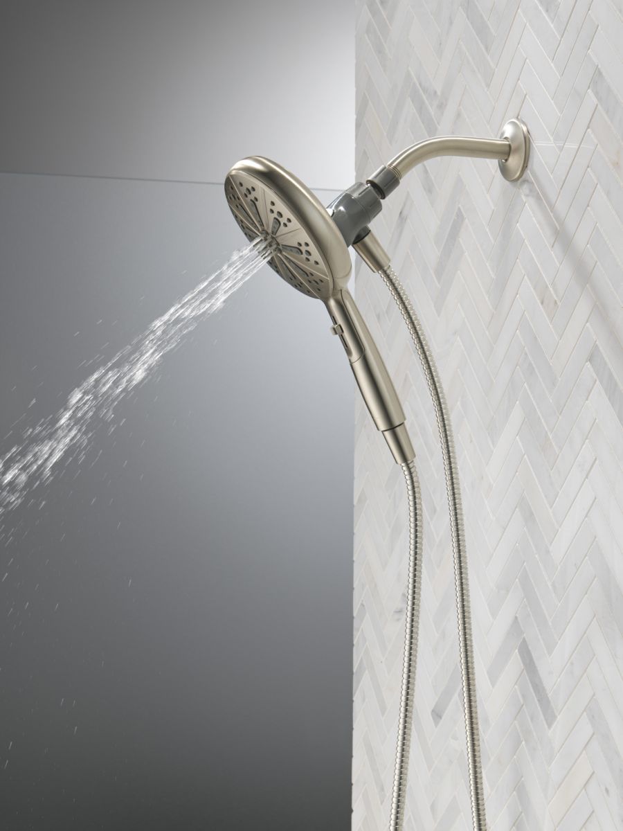 DELTA Universal Showering Components 6-Setting SureDock Magnetic Hand Shower — Spotshield Brushed Nickel