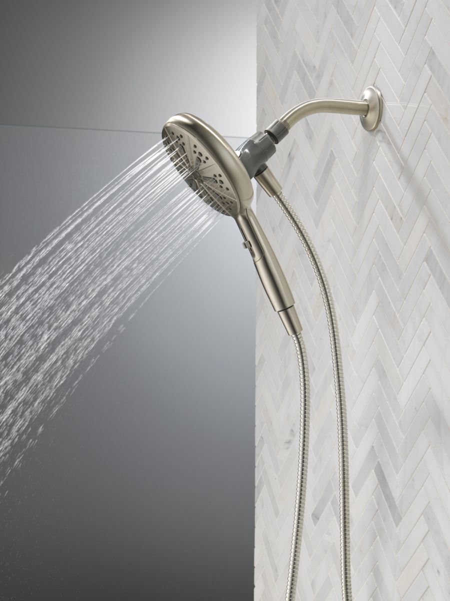 DELTA Universal Showering Components 6-Setting SureDock Magnetic Hand Shower — Spotshield Brushed Nickel