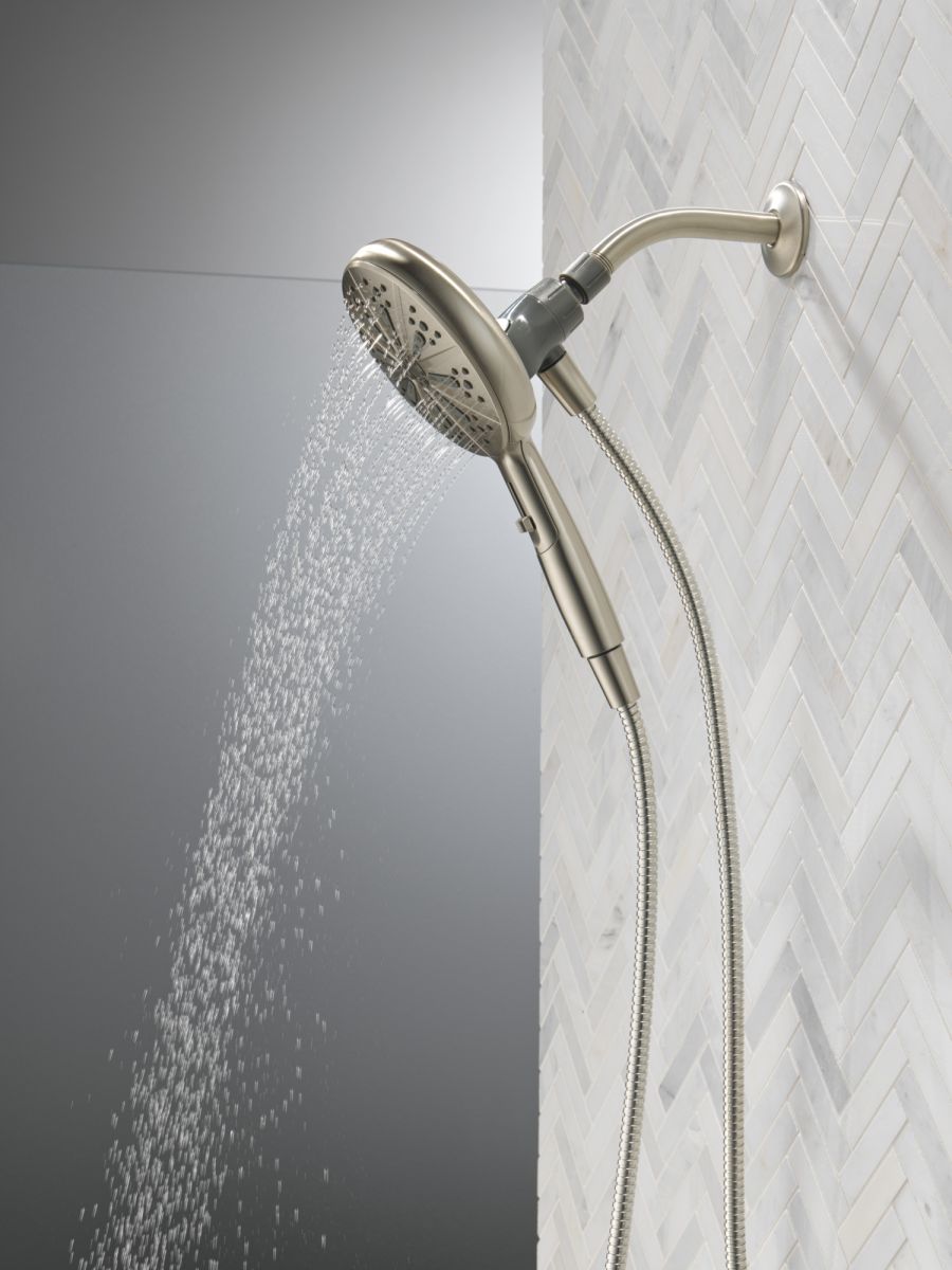 DELTA Universal Showering Components 6-Setting SureDock Magnetic Hand Shower — Spotshield Brushed Nickel