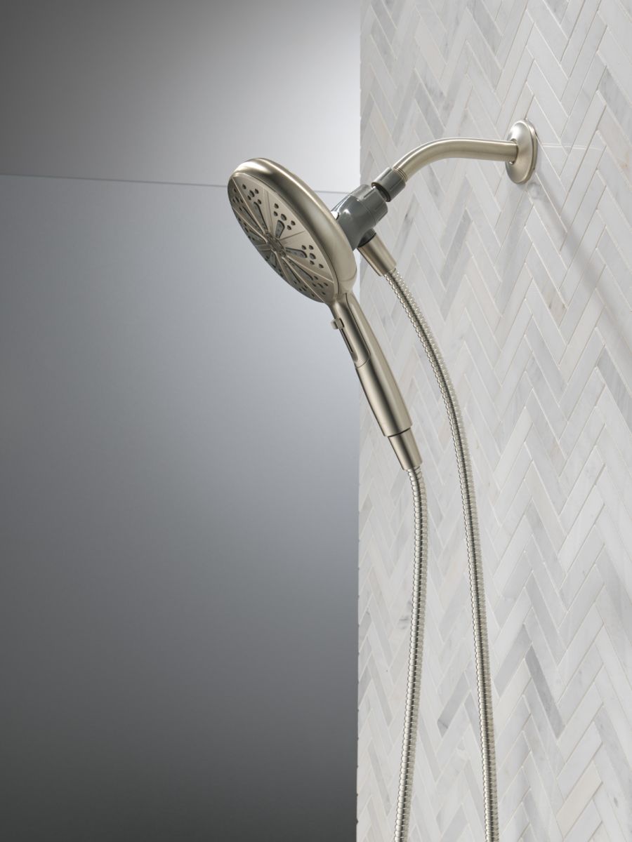 DELTA Universal Showering Components 6-Setting SureDock Magnetic Hand Shower — Spotshield Brushed Nickel