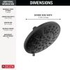 DELTA Universal Showering Components 4 Setting Shower Head — Matte Black
