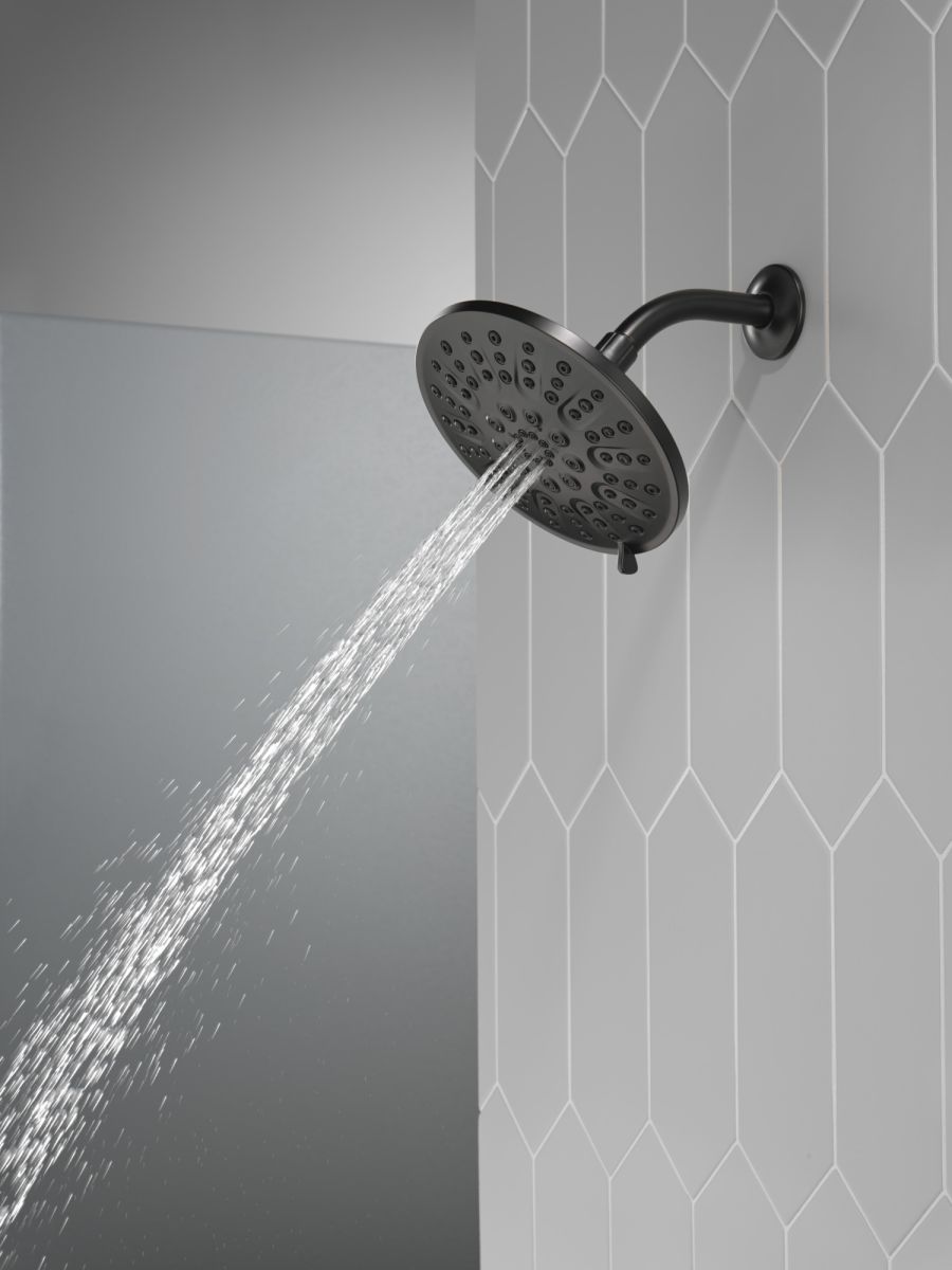 DELTA Universal Showering Components 4 Setting Shower Head — Matte Black