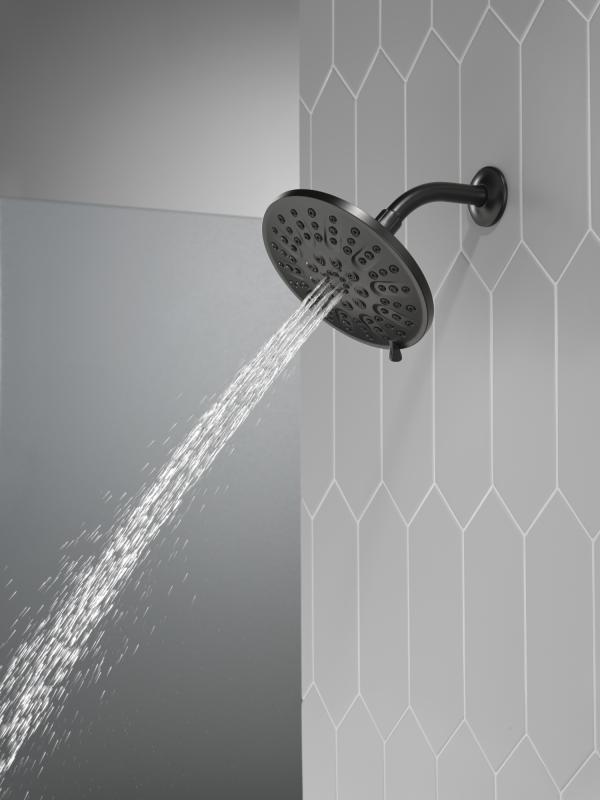 DELTA Universal Showering Components 4 Setting Shower Head — Matte Black