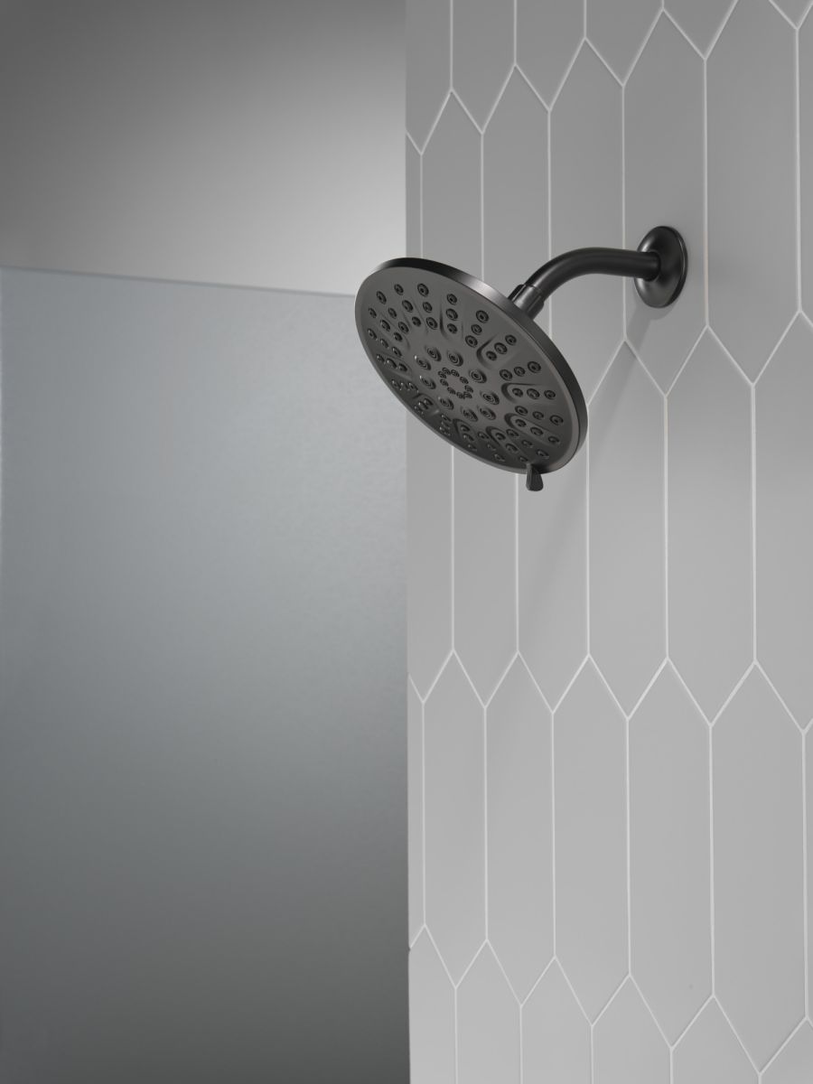 DELTA Universal Showering Components 4 Setting Shower Head — Matte Black