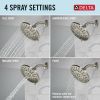 DELTA Universal Showering Components 4 Setting Shower Head — Spotshield Brushed Nickel