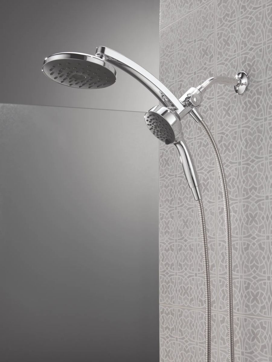 DELTA Universal Showering Components PivotPro 3-in-1 Combination Shower with TouchClean Spray Face — Chrome