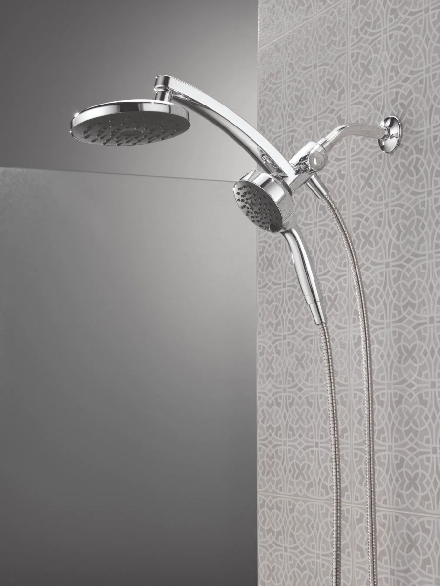 DELTA Universal Showering Components PivotPro 3-in-1 Combination Shower with TouchClean Spray Face — Chrome