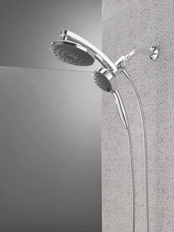 DELTA Universal Showering Components PivotPro 3-in-1 Combination Shower with TouchClean Spray Face — Chrome