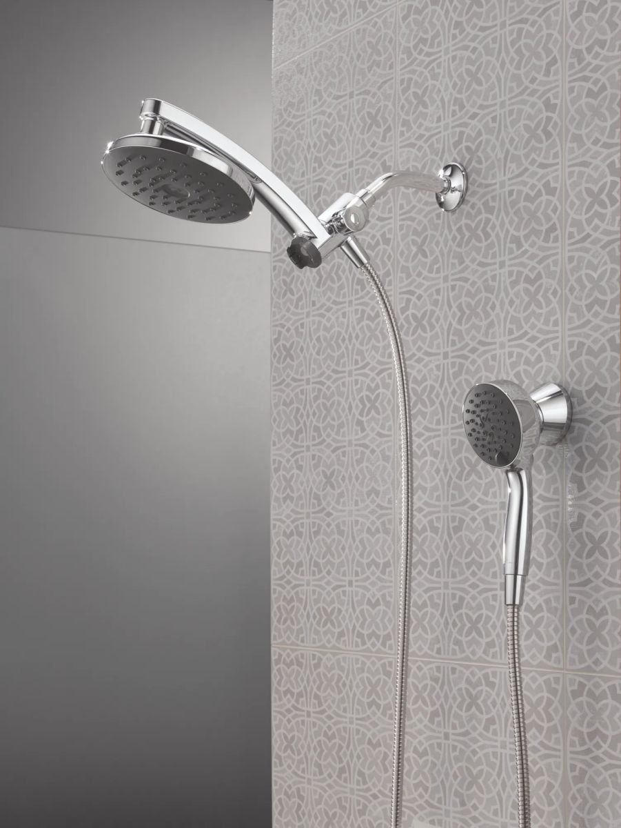 DELTA Universal Showering Components PivotPro 3-in-1 Combination Shower with TouchClean Spray Face — Chrome