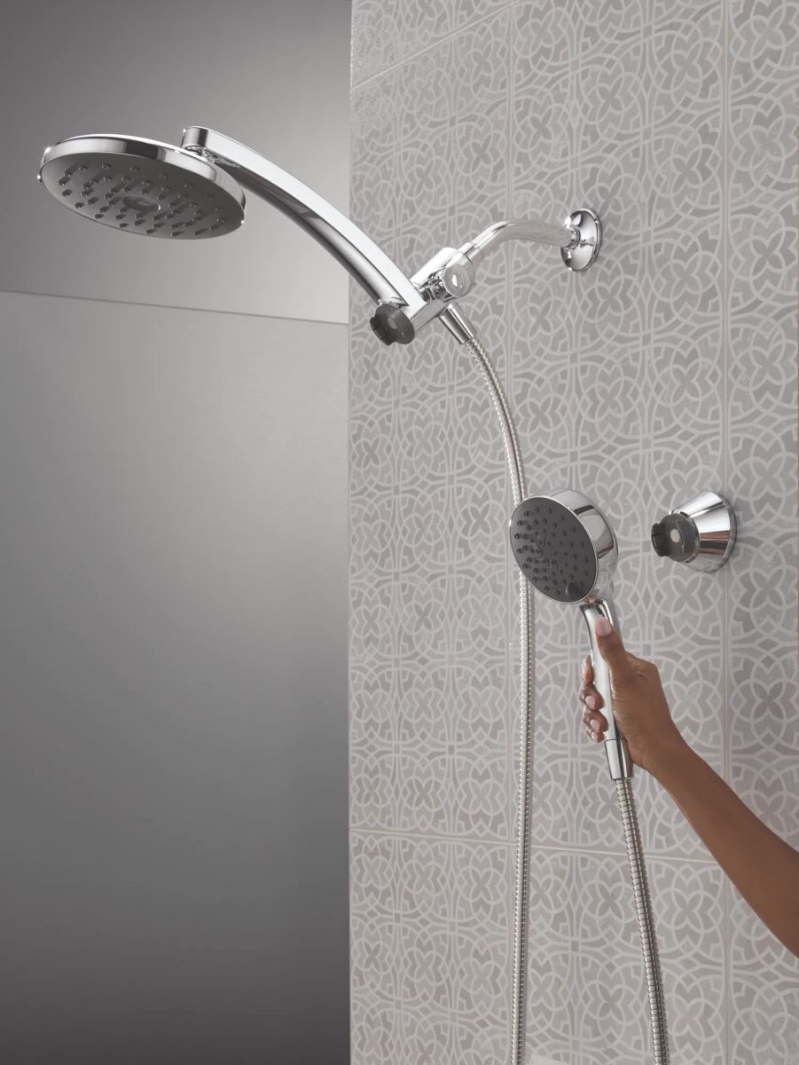 DELTA Universal Showering Components PivotPro 3-in-1 Combination Shower with TouchClean Spray Face — Chrome