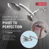 DELTA Universal Showering Components PivotPro 3-in-1 Combination Shower with TouchClean Spray Face — Chrome