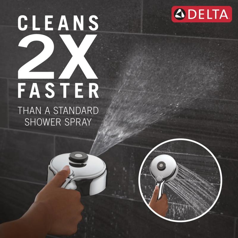 DELTA Universal Showering Components PivotPro 3-in-1 Combination Shower with TouchClean Spray Face — Chrome