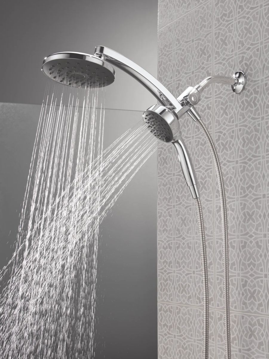 DELTA Universal Showering Components PivotPro 3-in-1 Combination Shower with TouchClean Spray Face — Chrome