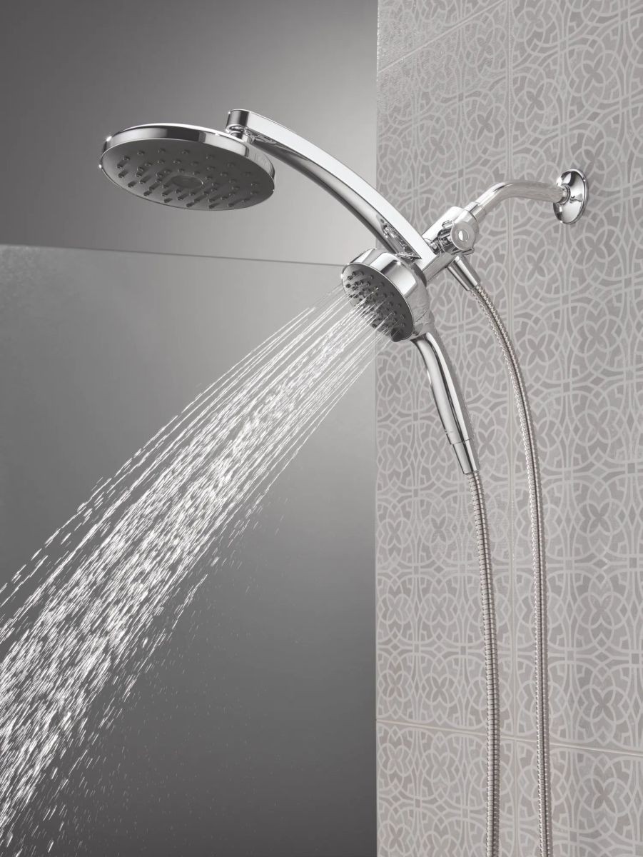 DELTA Universal Showering Components PivotPro 3-in-1 Combination Shower with TouchClean Spray Face — Chrome
