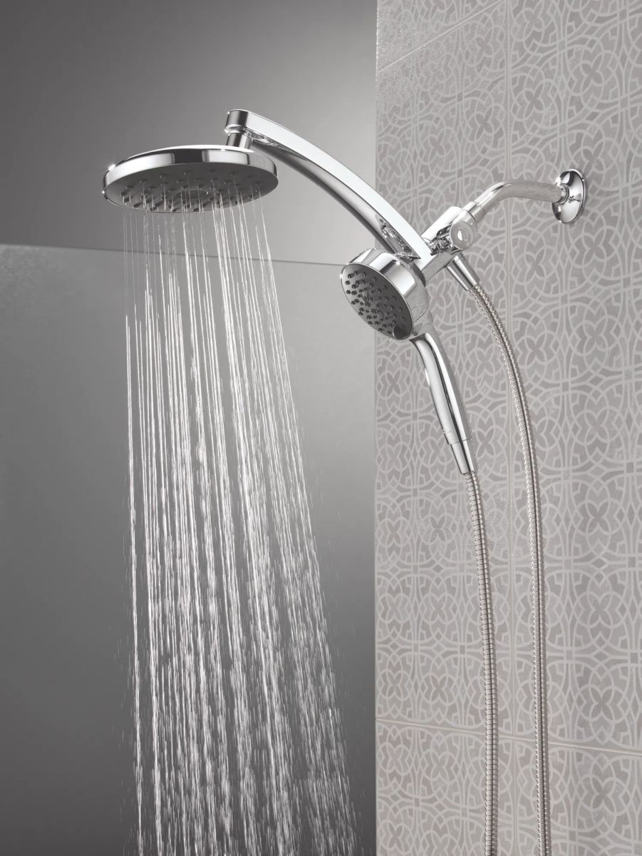 DELTA Universal Showering Components PivotPro 3-in-1 Combination Shower with TouchClean Spray Face — Chrome