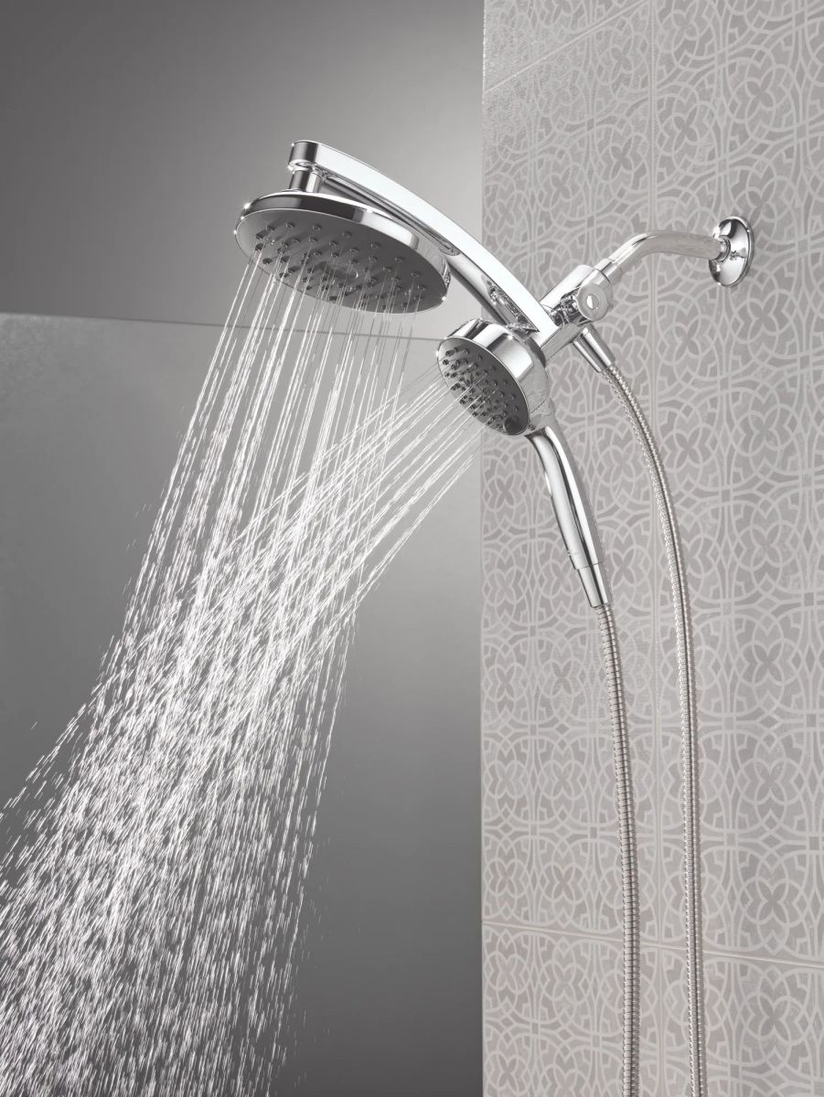 DELTA Universal Showering Components PivotPro 3-in-1 Combination Shower with TouchClean Spray Face — Chrome