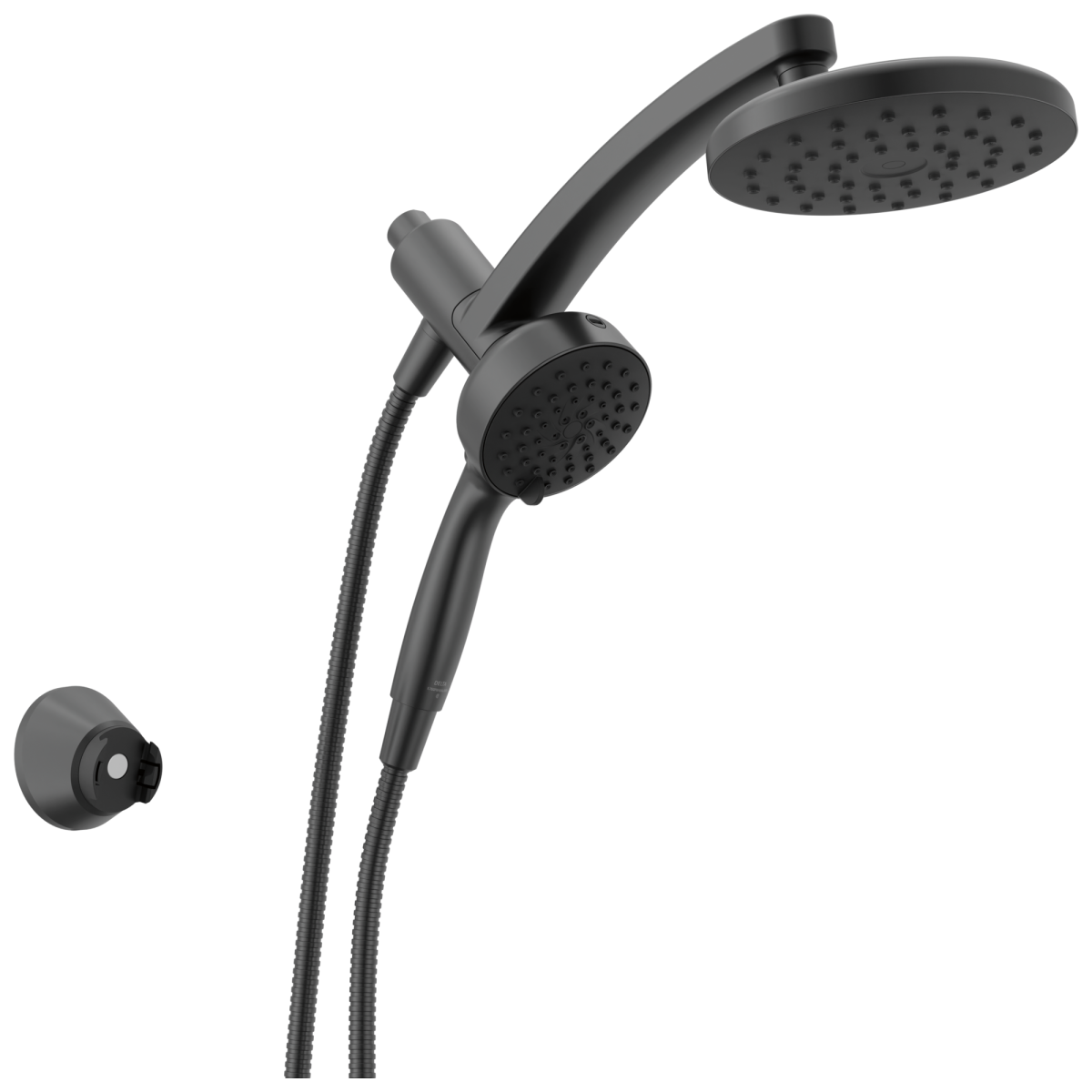 DELTA Universal Showering Components PivotPro 3-in-1 Combination Shower with TouchClean Spray Face — Matte Black