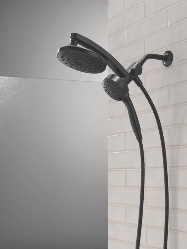 DELTA Universal Showering Components PivotPro 3-in-1 Combination Shower with TouchClean Spray Face — Matte Black