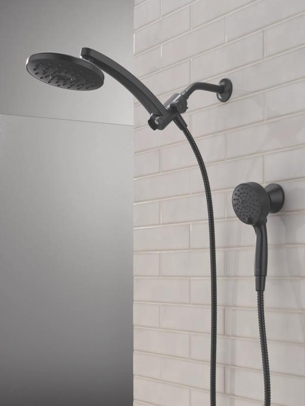 DELTA Universal Showering Components PivotPro 3-in-1 Combination Shower with TouchClean Spray Face — Matte Black