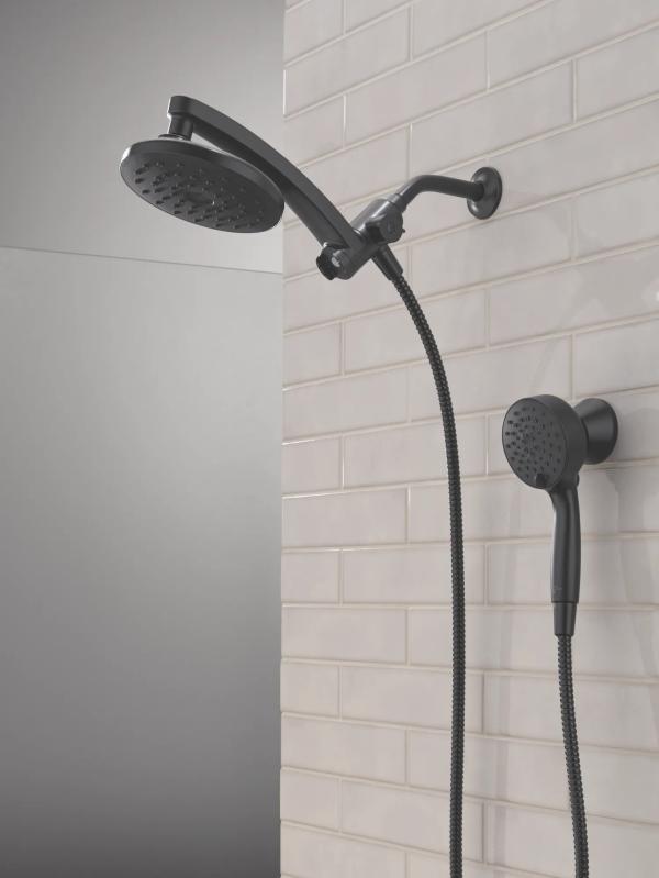 DELTA Universal Showering Components PivotPro 3-in-1 Combination Shower with TouchClean Spray Face — Matte Black
