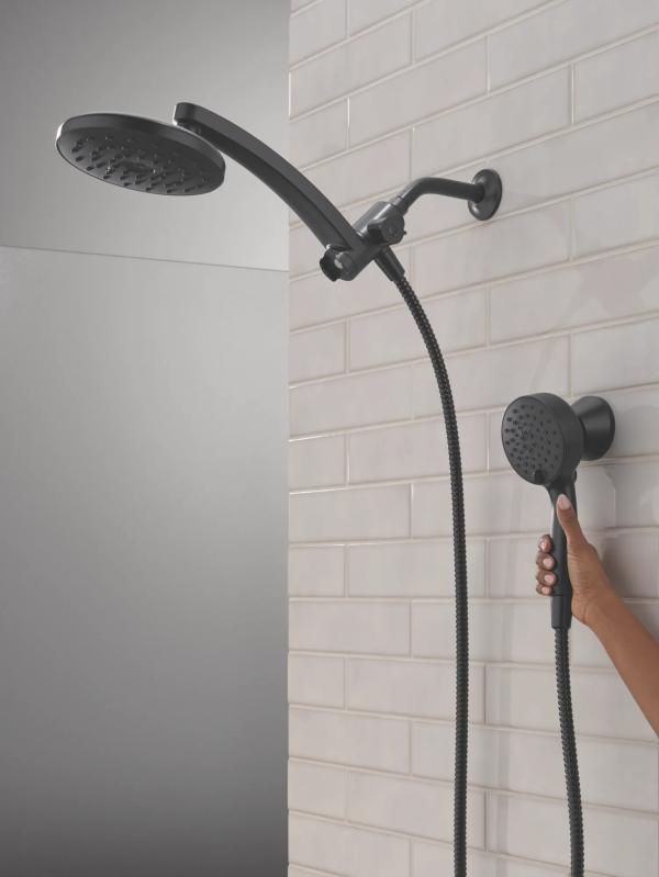 DELTA Universal Showering Components PivotPro 3-in-1 Combination Shower with TouchClean Spray Face — Matte Black