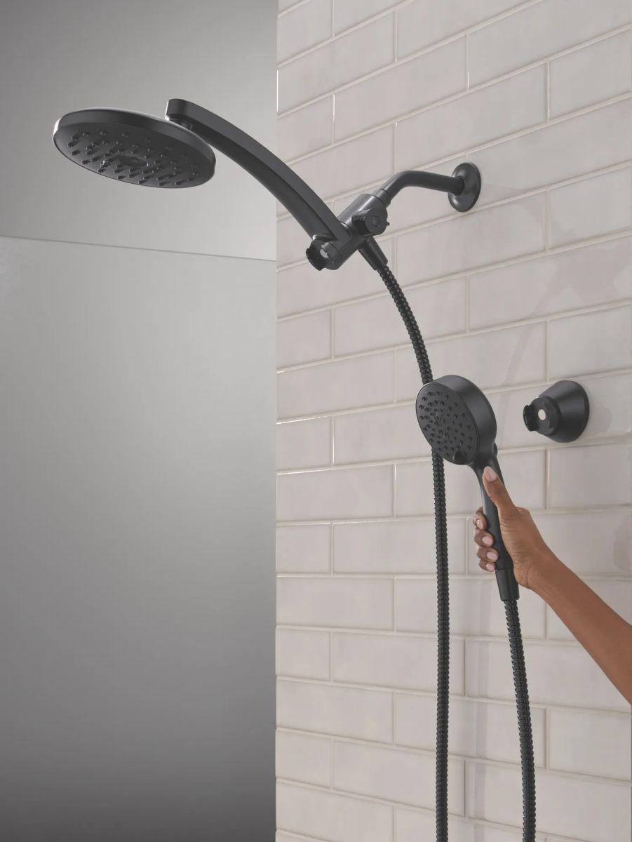 DELTA Universal Showering Components PivotPro 3-in-1 Combination Shower with TouchClean Spray Face — Matte Black