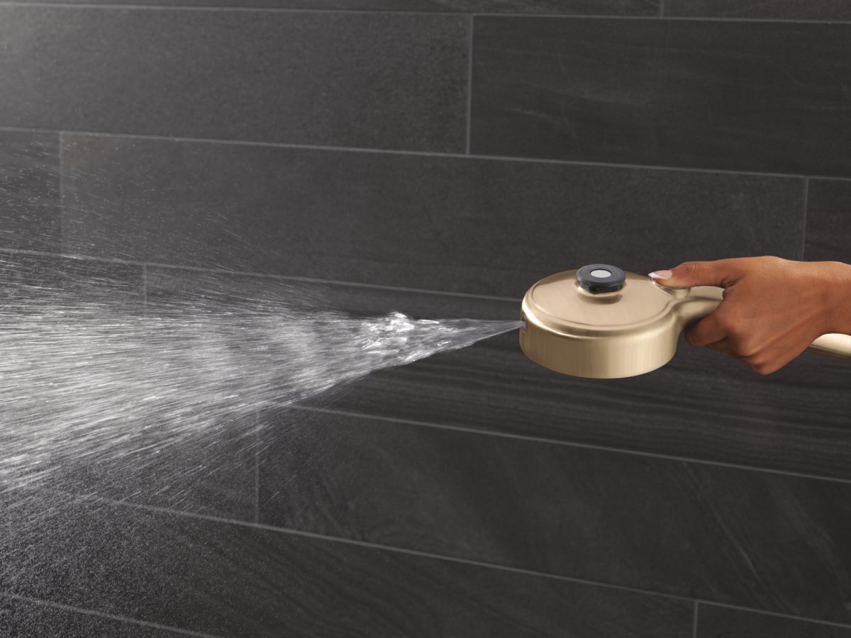 DELTA Universal Showering Components PivotPro 3-in-1 Combination Shower with TouchClean Spray Face — Champagne Bronze