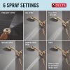DELTA Universal Showering Components PivotPro 3-in-1 Combination Shower with TouchClean Spray Face — Champagne Bronze