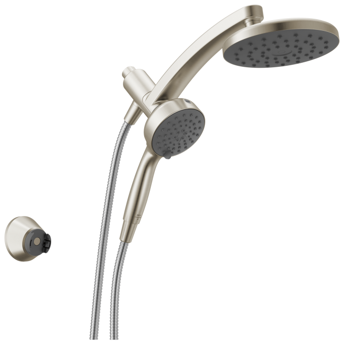 DELTA Universal Showering Components PivotPro 3-in-1 Combination Shower with TouchClean Spray Face — Spotshield Brushed Nickel