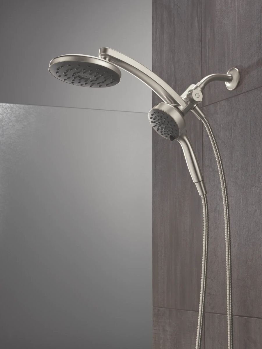DELTA Universal Showering Components PivotPro 3-in-1 Combination Shower with TouchClean Spray Face — Spotshield Brushed Nickel