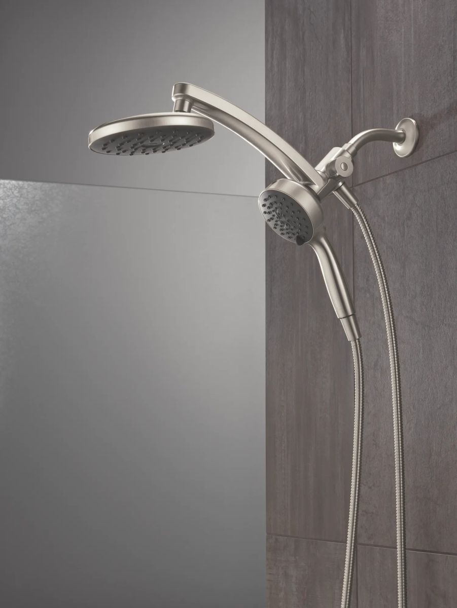 DELTA Universal Showering Components PivotPro 3-in-1 Combination Shower with TouchClean Spray Face — Spotshield Brushed Nickel