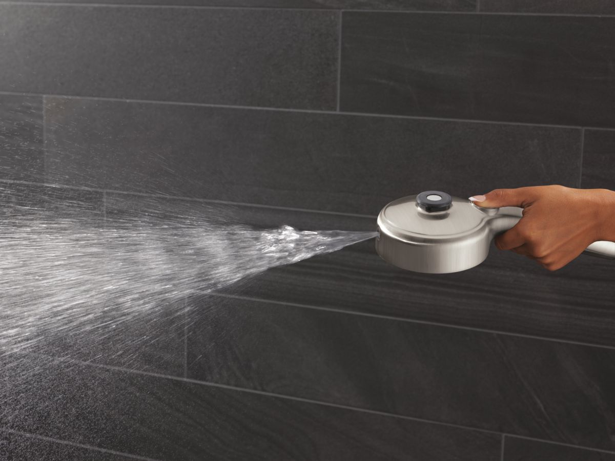 DELTA Universal Showering Components PivotPro 3-in-1 Combination Shower with TouchClean Spray Face — Spotshield Brushed Nickel