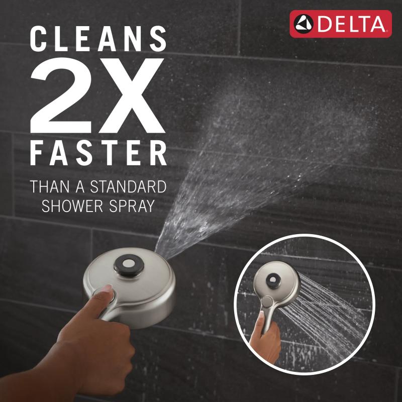DELTA Universal Showering Components PivotPro 3-in-1 Combination Shower with TouchClean Spray Face — Spotshield Brushed Nickel