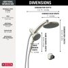DELTA Universal Showering Components PivotPro 3-in-1 Combination Shower with TouchClean Spray Face — Spotshield Brushed Nickel