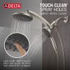 DELTA Universal Showering Components PivotPro 3-in-1 Combination Shower with TouchClean Spray Face — Spotshield Brushed Nickel