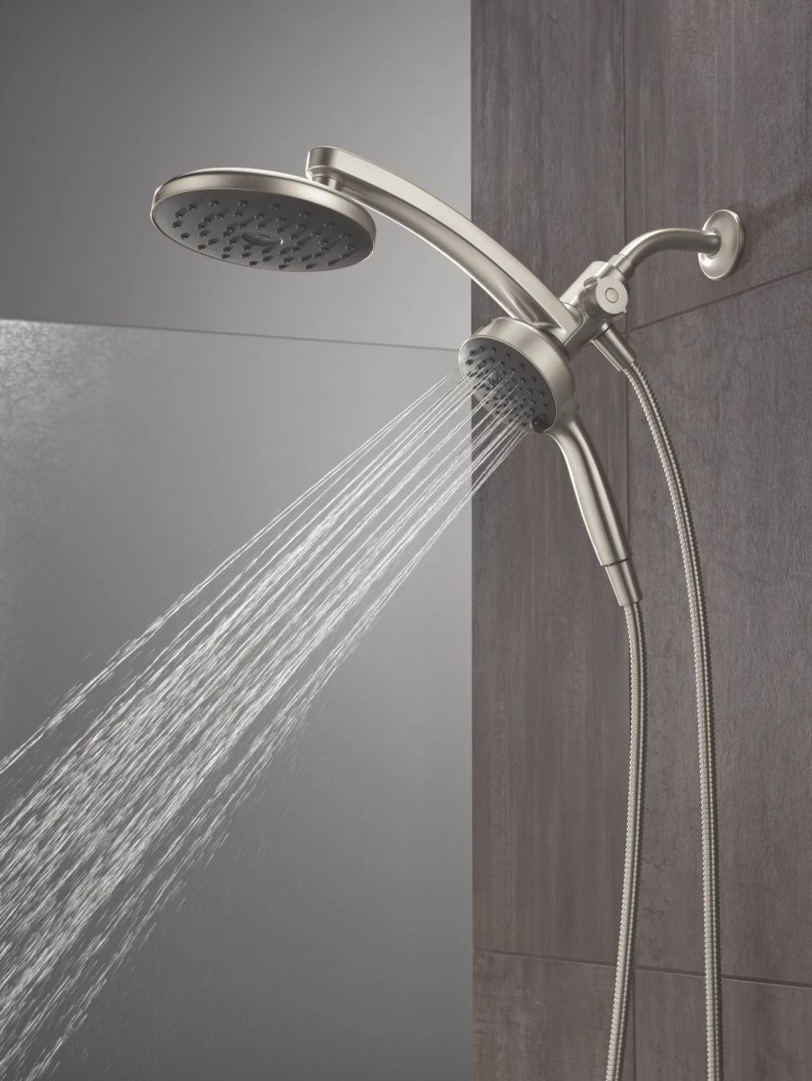 DELTA Universal Showering Components PivotPro 3-in-1 Combination Shower with TouchClean Spray Face — Spotshield Brushed Nickel