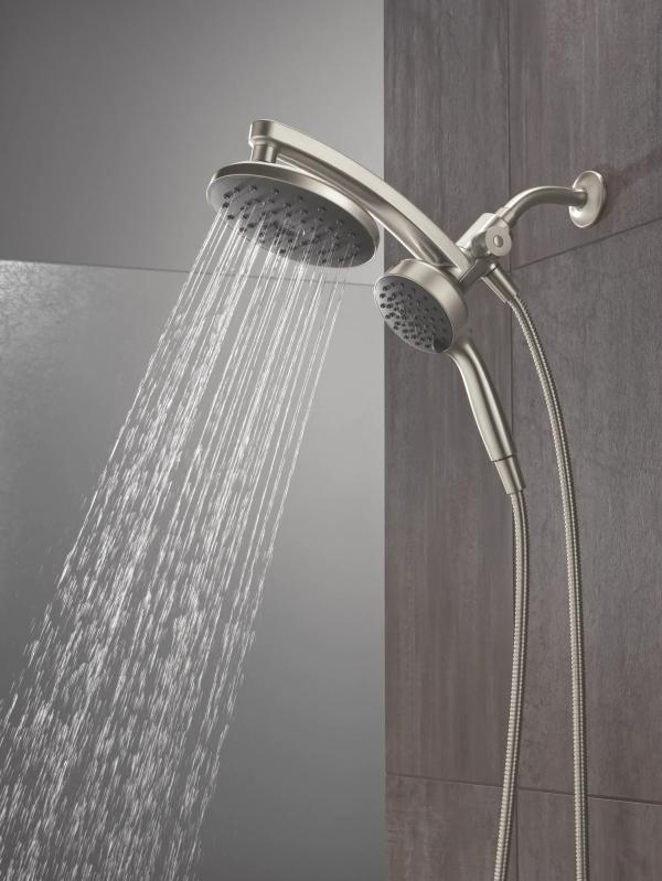 DELTA Universal Showering Components PivotPro 3-in-1 Combination Shower with TouchClean Spray Face — Spotshield Brushed Nickel